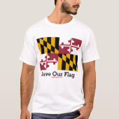 私達の旗のワイシャツを救って下さい Tシャツ (正面)