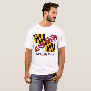 私達の旗のワイシャツを救って下さい Tシャツ