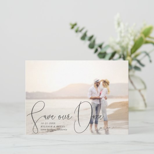 私達の日付によって精製されるライン滑らかなペンの原稿を救って下さい 招待状 (スタンド正面)