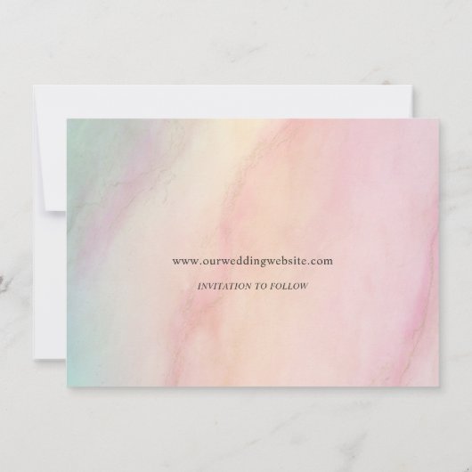 私達の日付によって精製されるライン滑らかなペンの原稿を救って下さい 招待状 (裏面)