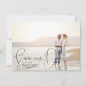 私達の日付によって精製されるライン滑らかなペンの原稿を救って下さい 招待状 (正面)