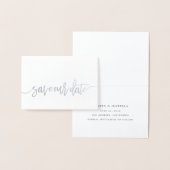 私達の日付実質ホイルの原稿のスタイル4を救って下さい 箔カード (ディスプレー)