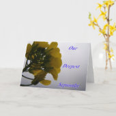 私達の最も深い悔やみや弔慰 カード (黄色い花)