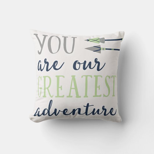 私達の最も素晴らしい冒険の子供部屋の枕です クッション (正面)