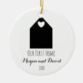 私達の最初家のオーナメント|のミニマリストおよびモダン セラミックオーナメント (正面)