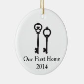私達の最初家のオーナメント セラミックオーナメント (右)