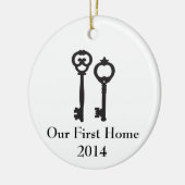 私達の最初家のオーナメント セラミックオーナメント (左)