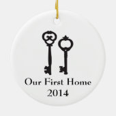 私達の最初家のオーナメント セラミックオーナメント (裏面)