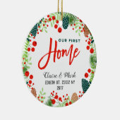 私達の最初家のクリスマスのオーナメント セラミックオーナメント (右)