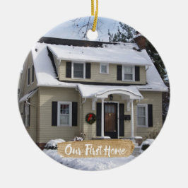 私達の最初家のクリスマスのオーナメント セラミックオーナメント