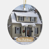 私達の最初家のクリスマスのオーナメント セラミックオーナメント (左)