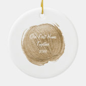 私達の最初家のクリスマスのオーナメント セラミックオーナメント (裏面)