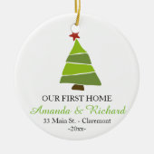 私達の最初家のクリスマスツリーのオーナメント セラミックオーナメント (正面)