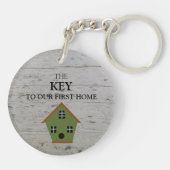 私達の最初家木への最初家の巣箱の鍵 キーホルダー (裏面)