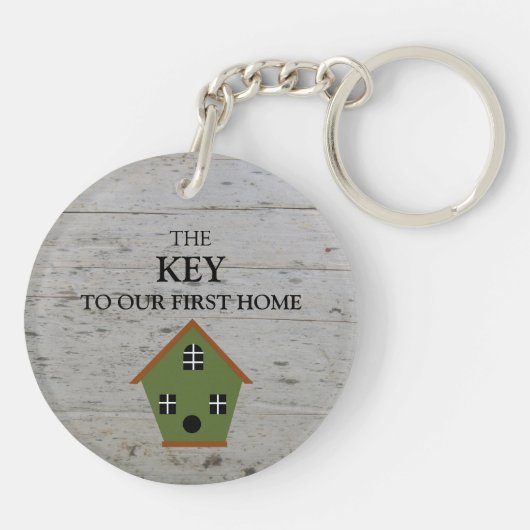 私達の最初家木への最初家の巣箱の鍵 キーホルダー (裏面)