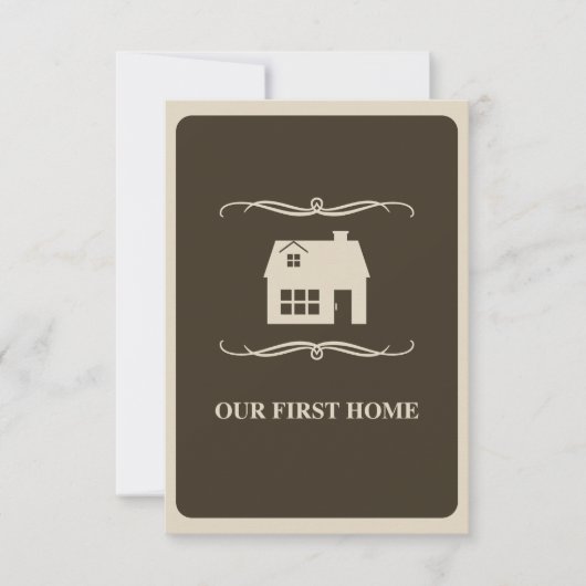 私達の最初家(モダンな家) 案内状 (正面)