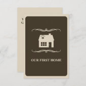 私達の最初家(モダンな家) 案内状 (正面/裏面)