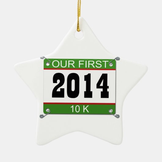 私達の最初10Kオーナメント- 2014年 セラミックオーナメント (正面)