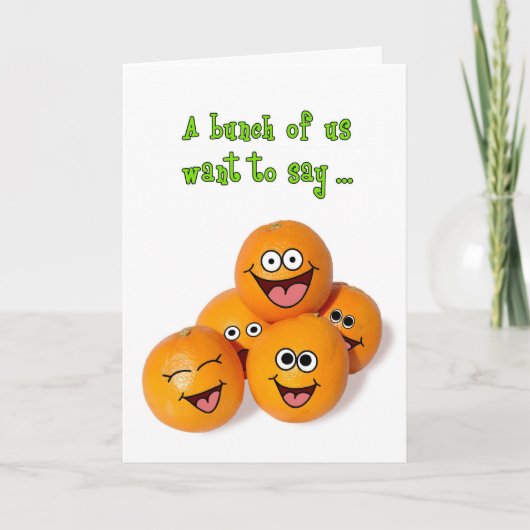 私達の束からのハッピーバースデー挨拶状 カード (正面)