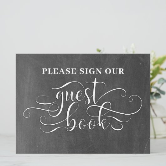 私達の来客名簿の結婚式のテーブルカードに署名して下さい 招待状 (スタンド正面)