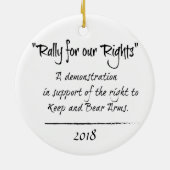 私達の権利のクリスマスのオーナメントのための再結集 セラミックオーナメント (裏面)