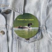 私達の水潜り鳥ボタンを保護して下さい 缶バッジ (インサイチュ)