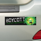 私達の海岸の沖のBoycott_stay バンパーステッカー (車上)