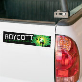 私達の海岸の沖のBoycott_stay バンパーステッカー (トラック上)
