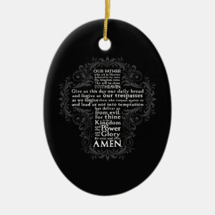"私達の父" "主Prayer"の"キリスト教のギフトイエス・キリスト セラミックオーナメント