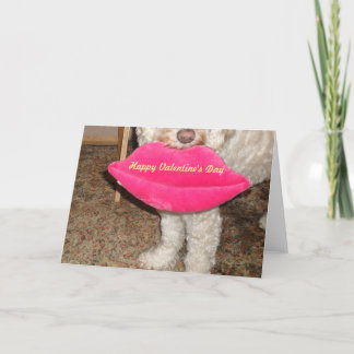 私達の犬からのハッピーバレンタインデーそしてキス! シーズンカード