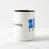 私達の現実VIDIのマグに入って下さい ツートーンマグカップ (中央)