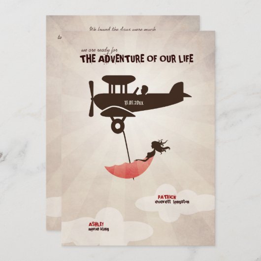 私達の生命結婚式招待状の冒険 招待状 (正面/裏面)