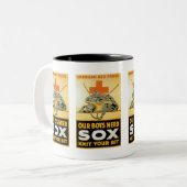 私達の男の子の必要性硫素化合物の~のニットあなたのビット ツートーンマグカップ (正面左)