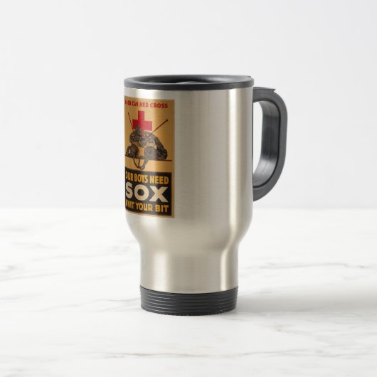 私達の男の子は硫素化合物の赤十字の世界大戦2を必要とします トラベルマグ (正面右)