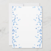 私達の男の子は1匹の青い誕生日の招待状を回しています 招待状 (裏面)