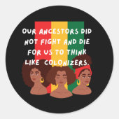 私達の祖先は十二月のステッカーと戦わなかった ラウンドシール (正面)