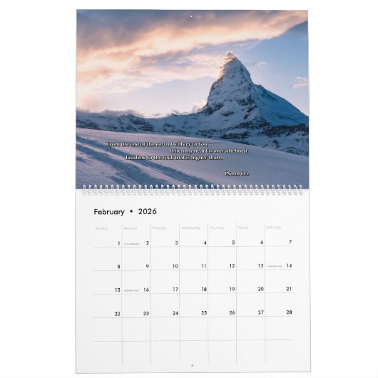 私達の神私達の石の信仰的なカレンダー2のページ カレンダー (2月 2026)