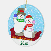 私達の第2クリスマス セラミックオーナメント (左)
