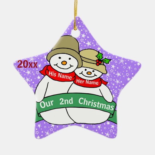 私達の第2クリスマス セラミックオーナメント (正面)