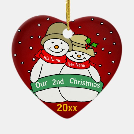 私達の第2クリスマス セラミックオーナメント (正面)