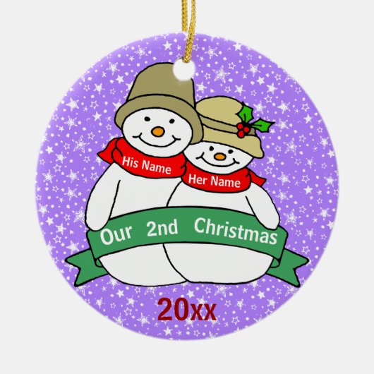 私達の第2クリスマス セラミックオーナメント (正面)