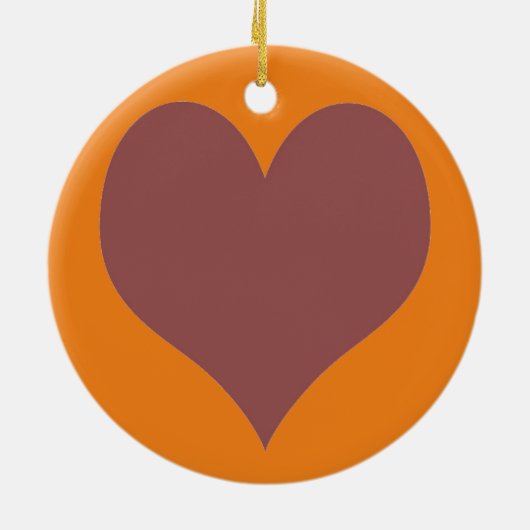 私達の第2一緒のクリスマスの青いオレンジハート セラミックオーナメント (裏面)