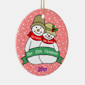 私達の第25クリスマス セラミックオーナメント (右)