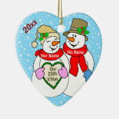 私達の第25クリスマス セラミックオーナメント (右)