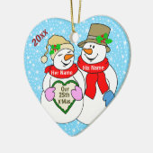 私達の第25クリスマス セラミックオーナメント (左)