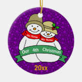 私達の第4クリスマス セラミックオーナメント (正面)