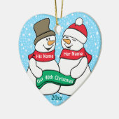 私達の第40クリスマス セラミックオーナメント (左)