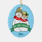 私達の第40クリスマス セラミックオーナメント (右)