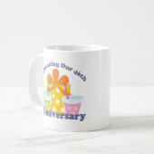 私達の第46記念日のギフトを祝うこと コーヒーマグカップ (正面左)