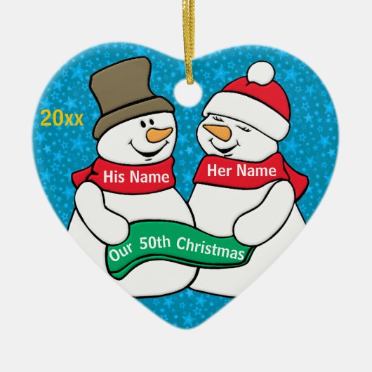 私達の第50クリスマス セラミックオーナメント (正面)